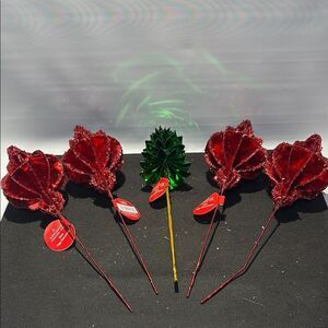 Ashland Red and Green Holiday Wreath Picks
